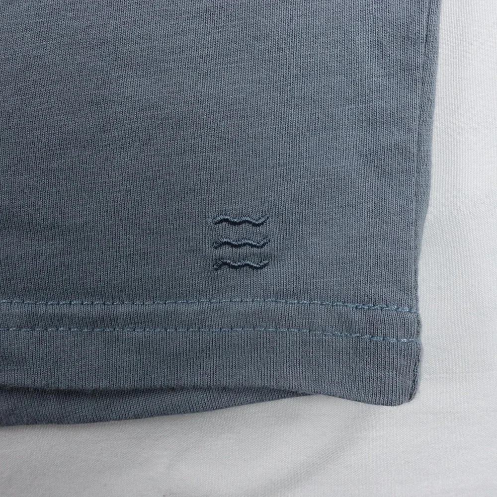 Free Fly Henley Shirt Men's 2XL XXL Bamboo Blend Short Sleeve Outdoor Blue